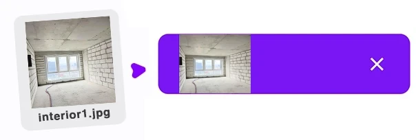 1. Upload your room photo